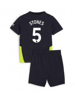 Manchester City John Stones #5 Replika Borta Kläder Barn 2024-25 Kortärmad (+ byxor)